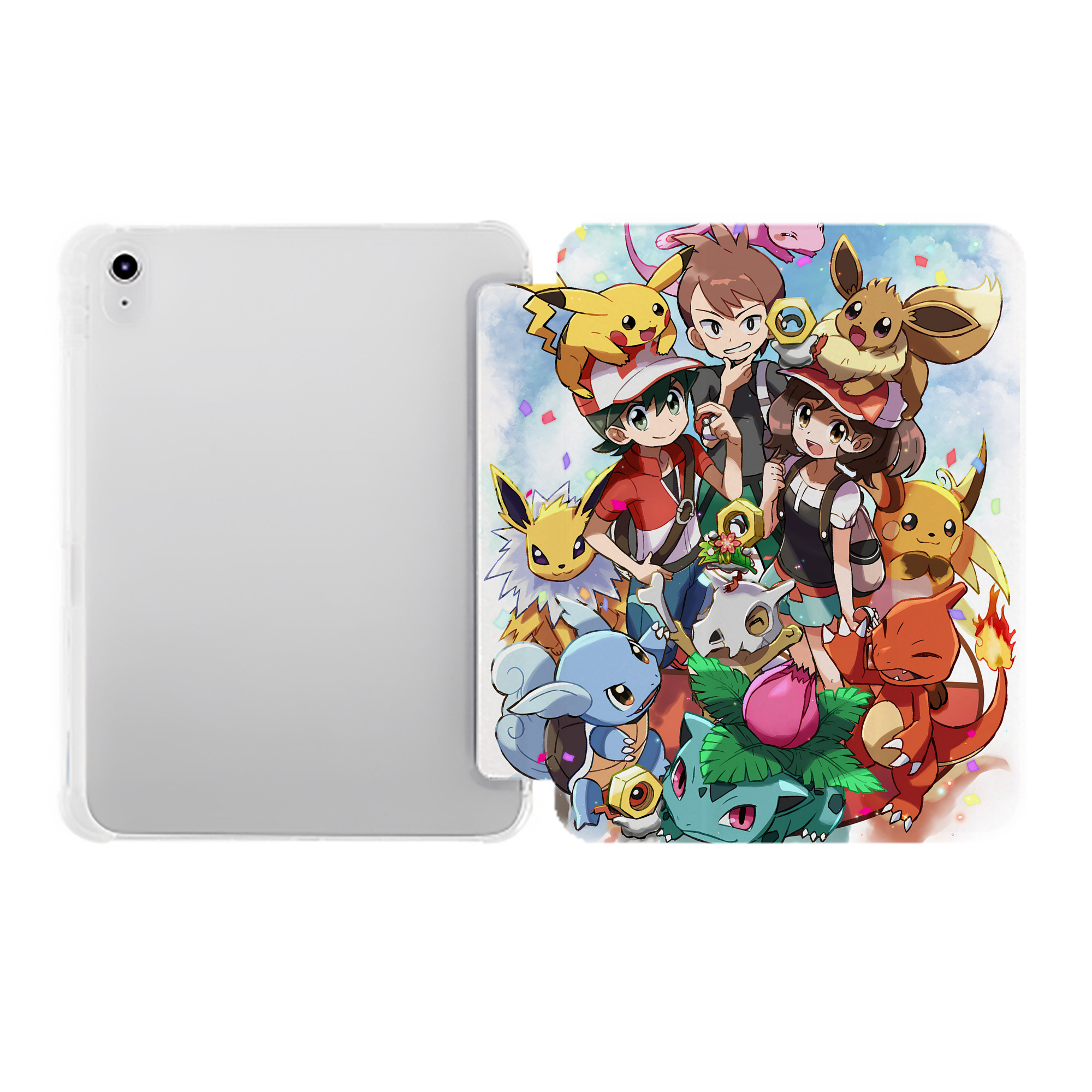 （画像用） ポケットモンスター Pokémon IPad ケース ペン収納付き 三つ折りスタンド PUレザー×シリコン 対応機種9.5/10.5/10.9インチ